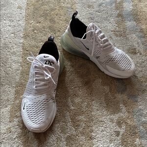 Mens Nike Air Max 270 White/White/Black 11.5
